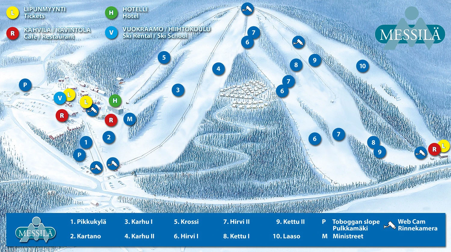 Messilä Ski Resort Slopemap